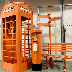 Décoration extérieure cabine téléphonique rose cabine téléphonique de mariage londres rouge - Product Image 5