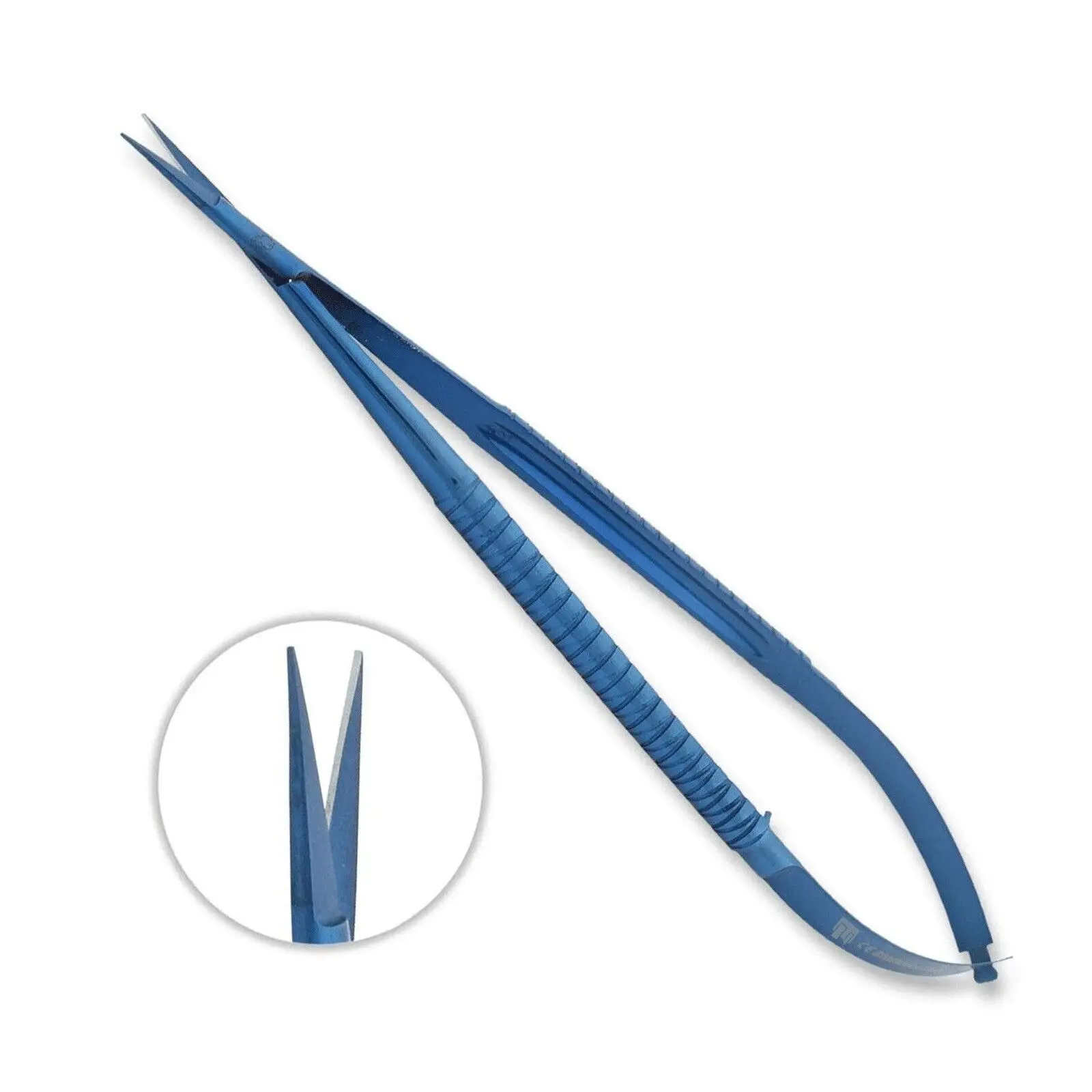 Blue Titanium Micro Dissecting Scissors Delicate Ophthalmic Surgical Dental Tissue Microsurgery CE UKCA Certified