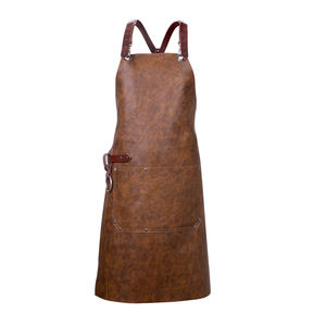 <b>Leather</b> <b>Apron</b> With Comfortable Cross-back Shoulder Straps Premium Quality Luxury Handcrafted LPN-0078 - Product Image 4