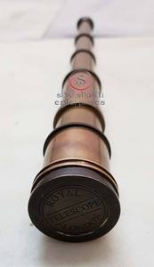 Nautical Brass Antique Handmade Telescope 65.2cm Round Vintage Pirate Spyglass Handheld Bird Watching <b>Christmas</b> - Product Image 4