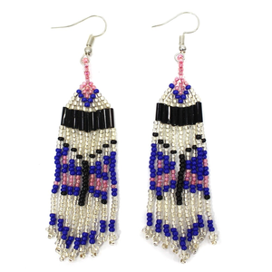 Boucles d'oreilles pendantes en perles de graines en alliage de haute qualité, design personnalisé, broderie tendance, anniversaire, pour cadeau - Product Image 5