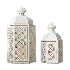 White Vintage Design Decorative <b>Moroccan</b> <b>Lantern</b> For Wedding Restaurant Home Decoration in Best Rate - Product Image 1