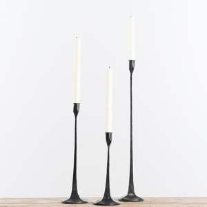 Bougeoir conique en fer Ensemble de 3 bougeoirs décoratifs pour décoration de fête de table à manger de mariage - Product Image 1