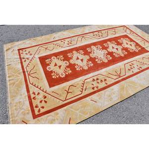 Nouveau 5.9 X 9.6ft Classique Orange Jaune Patchwork Tapis Turc Viscose Laine Latex Support pour Home Living Entrée pour Couloir Utilisation - Product Image 4