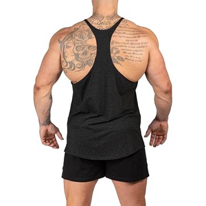 Offre Spéciale hommes sans manches Gym entraînement entraînement Stringers coton sport bâtiment Gym Stringer prix de gros tricoté tissage - Product Image 5