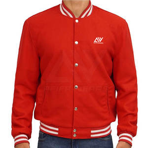 Chaqueta Universitaria Personalizada de Alta Calidad para Hombre 2024, 100% Algodón, Cuello Alto, Estilo Urbano, Logotipo Estampado, Invierno, OEM Disponible - Product Image 3