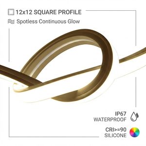 Bande lumineuse LED néon flexible en silicone 12V 1212, 12x12mm, 120 LED/m, 10W/m, CRI90, IP67, blanc <span class=keywords><strong>statique</strong></span> - Product Image 5