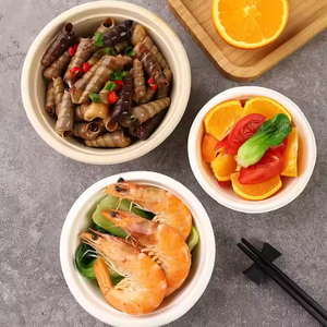 Bol rond supérieur de 29oz 100% biodégradable écologique 850ml jetable de haute qualité 100% bagasse sans PFAS avec logo personnalisé - Product Image 3