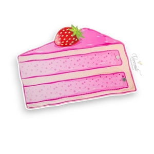 Paleta de extensión de pestañas magnéticas profesional para artistas, rebanada de pastel de fresa, azulejo acrílico, herramientas de pestañas de corazón sostenibles - Product Image 1