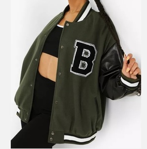 Hiver en vrac personnalisable streetwear chenille coton université mens varsity jacket solid colour breathable ladies varsity jackets - Product Image 1