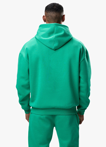 Venta al por mayor Precio asequible Boxy Fit Heavyweight Pullover Sudaderas con capucha Logotipo de impresión digital personalizado Ropa informal Sudadera con capucha para hombre - Product Image 6