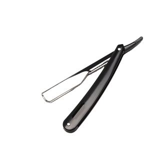 Gran oferta, superventas, maquinilla de afeitar de peluquero hecha a medida, maquinilla de afeitar recta de peluquero profesional, mango negro de alta calidad - Product Image 1