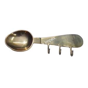 Crochet de cuisine cuillère élégant avec 3 supports crochet mural en métal de vente chaude crochets les plus tendances or pour la décoration - Product Image 1