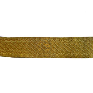 Tresse cérémonielle en fil d'or dentelle navale 50mm pour uniformes de cérémonie lacets tressés - Product Image 1