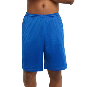 Venta al por mayor de malla de baloncesto ropa deportiva pantalones cortos con cordón de color sólido personalizado tela de malla pantalones cortos de entrenamiento para correr - Product Image 1