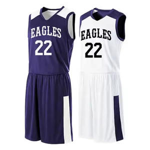 100% Polyester hommes basket-ball uniforme ensembles séchage rapide respirant doux vêtements de sport grande taille imprimé numéro de modèle nouveau XS pour - Product Image 4