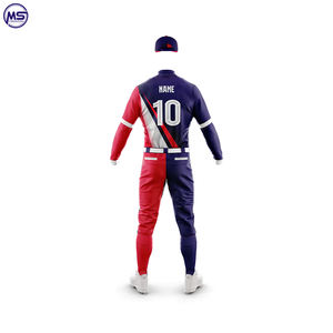 เครื่องแบบกีฬาพิมพ์ลายแบบระเหิด,ชุดยูนิฟอร์มเบสบอลแขนยาวคอตั้งปรับแต่งได้ - Product Image 2