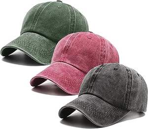 Wholesale Unisex Adjustable Vintage Cotton <b>Dad</b> <b>Hat</b> Dyed Distressed Sports Caps Blank Washed Baseball Cap - Product Image 1
