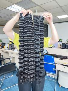 Extensions de cheveux humains de cheveux ondulés profonds de cheveux vietnamiens crus vierges super doublement étirés - Product Image 2