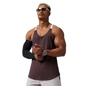 Custom Tank Tops Manufacturer Activewear Polyester Gym Stringer <b>Singlets</b> <b>Running</b> Sports Quick Dry Loose Fit Sleeveless Construct - Product Image 6