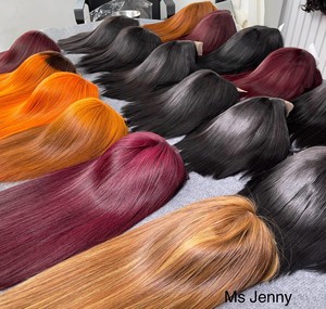 Paquetes de peluca recta de hueso al por mayor extensiones de colores crudos coloridas 100% pelo Remy vietnamita sin enredos disponible - Product Image 3