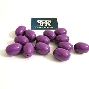 Cuentas de Resina Ovaladas Moradas Premium, Ecológicas y Ligeras para Manualidades, Joyería, Pulseras, Collares y Accesorios Hechos a Mano - Product Image 3