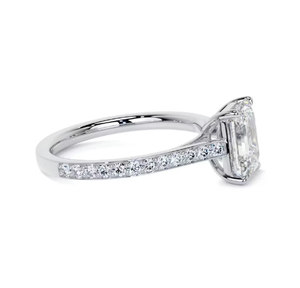 10k or jaune, or rose et or blanc taille émeraude laboratoire cultivé diamant bague de mariage taille émeraude diamant bague de fiançailles cadeau pour - Product Image 6