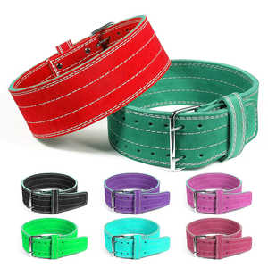 Cinturón de potencia de cuero genuino para levantamiento de pesas Característica de protección para adultos - Product Image 2