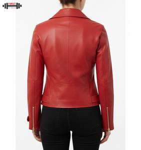 Blouson aviateur en cuir et velours côtelé grande taille de qualité 2025 avec finition rayée, personnalisé pour femme, expédition rapide - Product Image 2