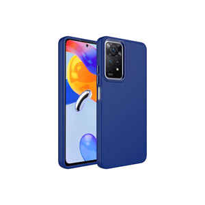 Étui de téléphone portable de luxe Netzy SAFA Luna pour Xiaomi Redmi Note 11S Global, cadre métallique premium, silicone PC, élégant, INS - Product Image 1