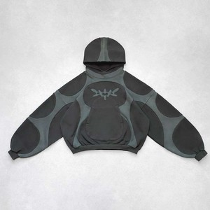 Veste à capuche tendance unisexe en molleton 100% coton, logo personnalisé en strass, cristal, hip hop, streetwear - Product Image 1