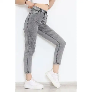 Pantalons en jean pour femmes très vendus, coupe skinny, 100% coton, design personnalisé pour la vente en gros, nouvelle mode - Product Image 3