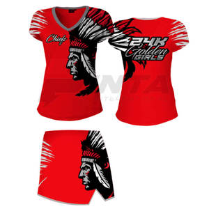 Uniforme de cheerleading à quantité minimale de commande basse le plus récent, concevez votre propre produit Uniformes de fille Cheerl à vendre - Product Image 1