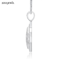 Pendentif en moissanite en forme d'étoile couleur D VVS certifié GRA, en argent sterling S925, bijoux de luxe pour femmes et hommes, style hip-hop, pour les soirées