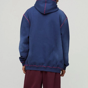 เสื้อฮู้ดดี้พิมพ์ลายสกรีนคุณภาพสูง โลโก้สั่งทำ ผ้าฝ้าย 100% ทนแสงแดด น้ำหนักมาก ทรงโอเวอร์ไซส์ สำหรับผู้ชาย พิมพ์ลายสกรีนพื้นฐาน - Product Image 2