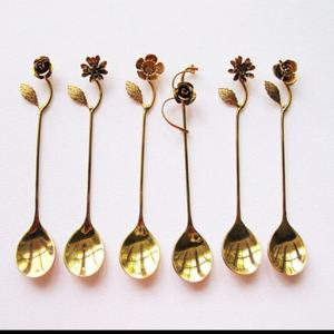 Ustensiles de cuisine de finition en acier inoxydable, ensemble de couverts entièrement en métal, outils de couverts en cuivre, ensemble de couverts brillants - Product Image 5