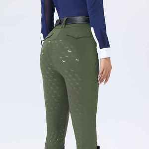 Winter Riding High Waist Velvet <b>Full</b> Seat Breeches Non <b>Slip</b> Double Sided Pockets Elasticity Breathability Horse Riding Breeches - Product Image 1