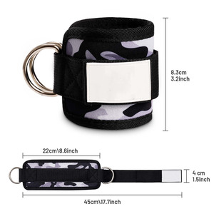 Correa de Tobillo de Neopreno para Gimnasio con Logotipo Personalizado, con Anillo en D, Acolchado Grueso, Ajustable, Accesorio de Entrenamiento para Hombres y Mujeres - Product Image 4