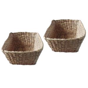 Contenedores de almacenamiento de jacinto de agua ecológicos clásicos modernos Cajas y contenedores de almacenamiento naturales de diseño rectangular cuadrado multifunción - Product Image 1