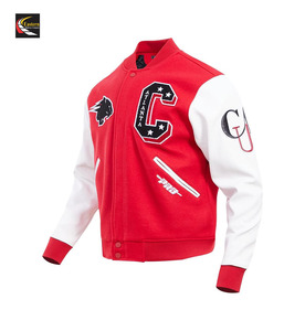 เสื้อแจ็กเก็ตมีตัวสีแดงแขนสีขาว - Product Image 2