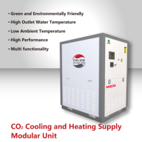 Distributeur de machines industrielles, unité de pompe à chaleur modulaire pour le refroidissement et le chauffage au CO2 R744, pompe à chaleur à réfrigérant naturel