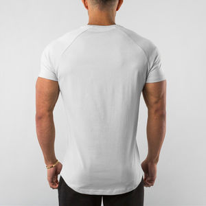 เสื้อยืดแขนสั้นสำหรับออกกำลังกายผ้าโพลีเอสเตอร์แบบแห้งเร็วชุดเล่นโยคะออกกำลังกายระบายอากาศได้ดีมีลวดลายสีพื้น - Product Image 5