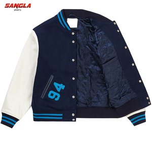 Veste universitaire pour homme en gros manches en cuir vestes de baseball 2025 meilleure conception tendance vente chaude veste universitaire de haute qualité - Product Image 6