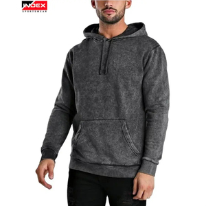 Sudadera con Capucha para Hombre, Color Gris Sólido, 100% Algodón, Felpa Francesa, Estilo Casual para Otoño, Corte Regular, Diseño con Bolsillos - Product Image 1