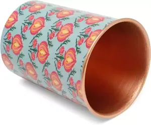 แก้วทองแดงบริสุทธิ์พิมพ์ลายสำหรับน้ำและน้ำผลไม้แก้วทองแดงพิมพ์สำหรับเสิร์ฟน้ำสไตล์ดั้งเดิม - Product Image 2