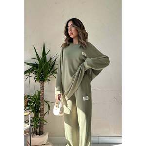 Conjunto de Suéter y Pantalones Acanalados Clásicos Color Menta - Menta - Product Image 3
