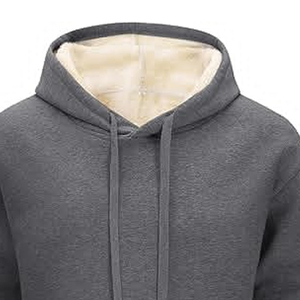 Sudadera con Capucha Personalizada para Hombre, 500 g/m², 100 % Algodón, Básica, Bordada, Gruesa, de Invierno, Talla Grande, Lisa, Teñida, con Patrón, en Blanco, Sólida - Product Image 2