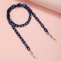 Chaîne de lunettes en acrylique de couleur dégradée Sangle de support de lunettes de soleil antidérapante, collier de lanière de chaîne de lunettes