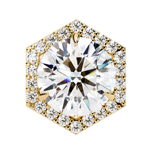 18K Gold Unique Earring with Lab-Grown Diamond Premium Diamond Earrings - Product Image 2