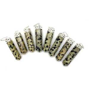 Venta caliente tapa de plata Reiki collar amatista Natural piedra cristal punto colgante moda piedra preciosa curación niños - Product Image 5